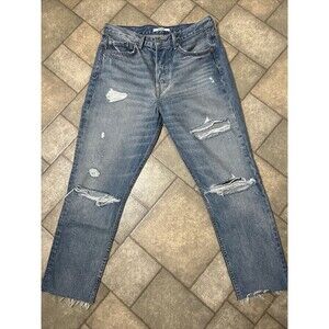 GRLFRND Girlfriend Jeans Karolina Women’s 29 Distressed Cropped Frayed Denim